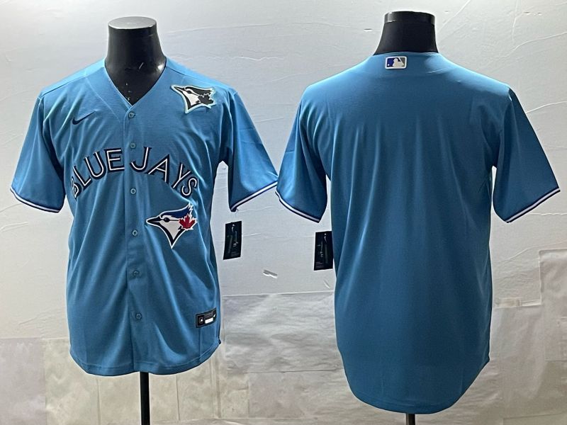 Men 2025 Toronto Blue Jays Blank Light Blue Game Nike MLB Jersey style 04->toronto blue jays->MLB Jersey